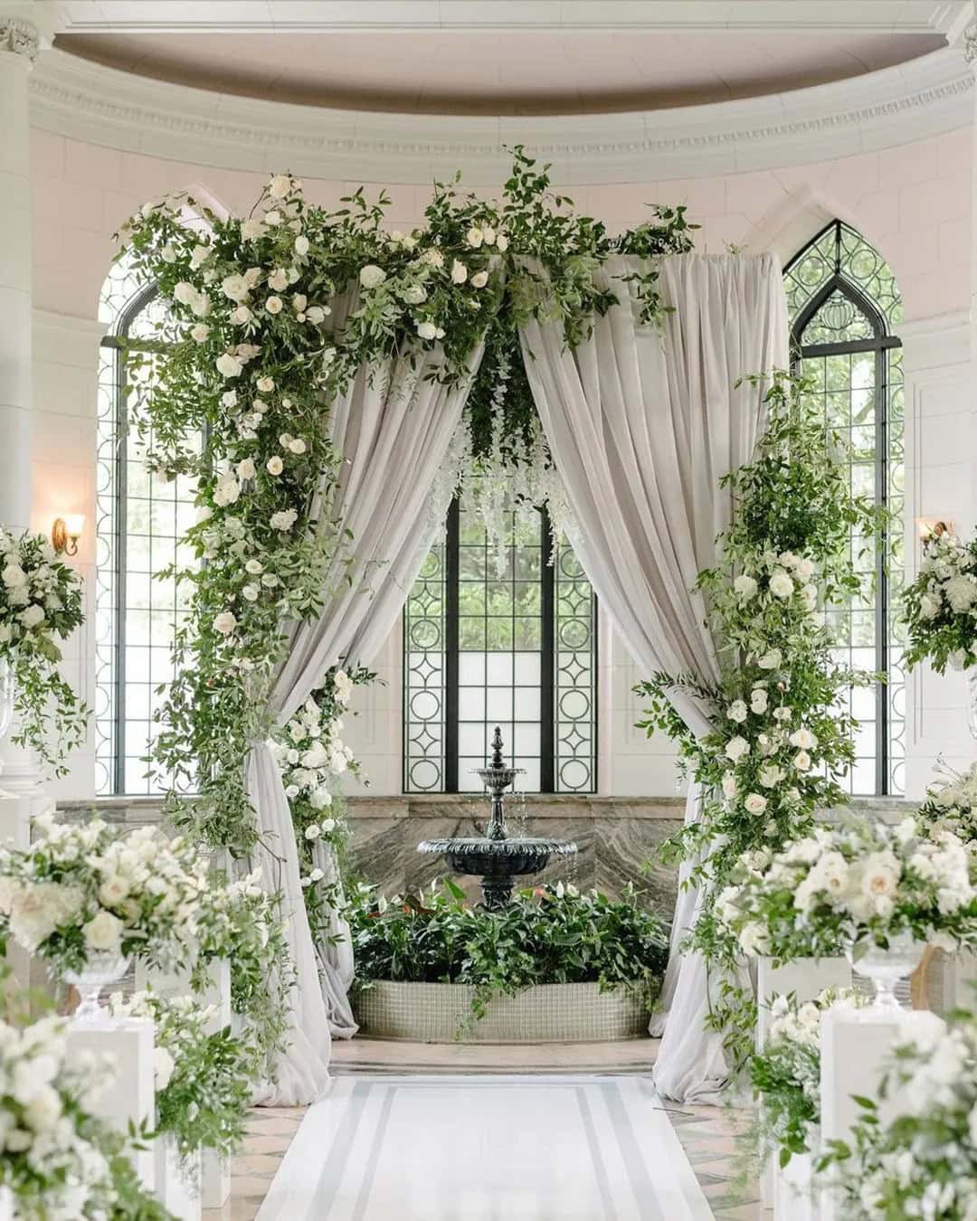 Wedding Aisle Decor Greenery