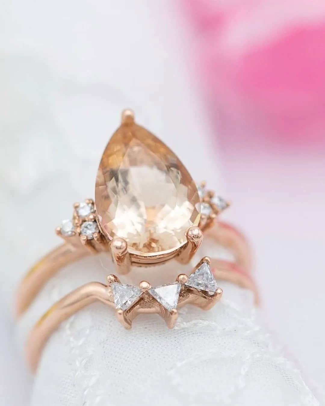 Beautiful Pear Cut Engagement Rings