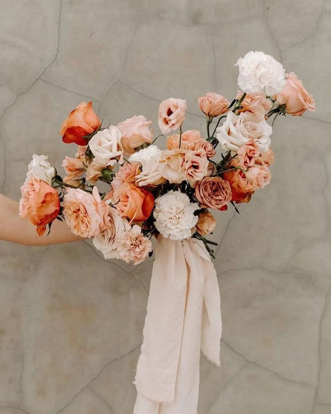 Rust Wedding Bouquets With Roses