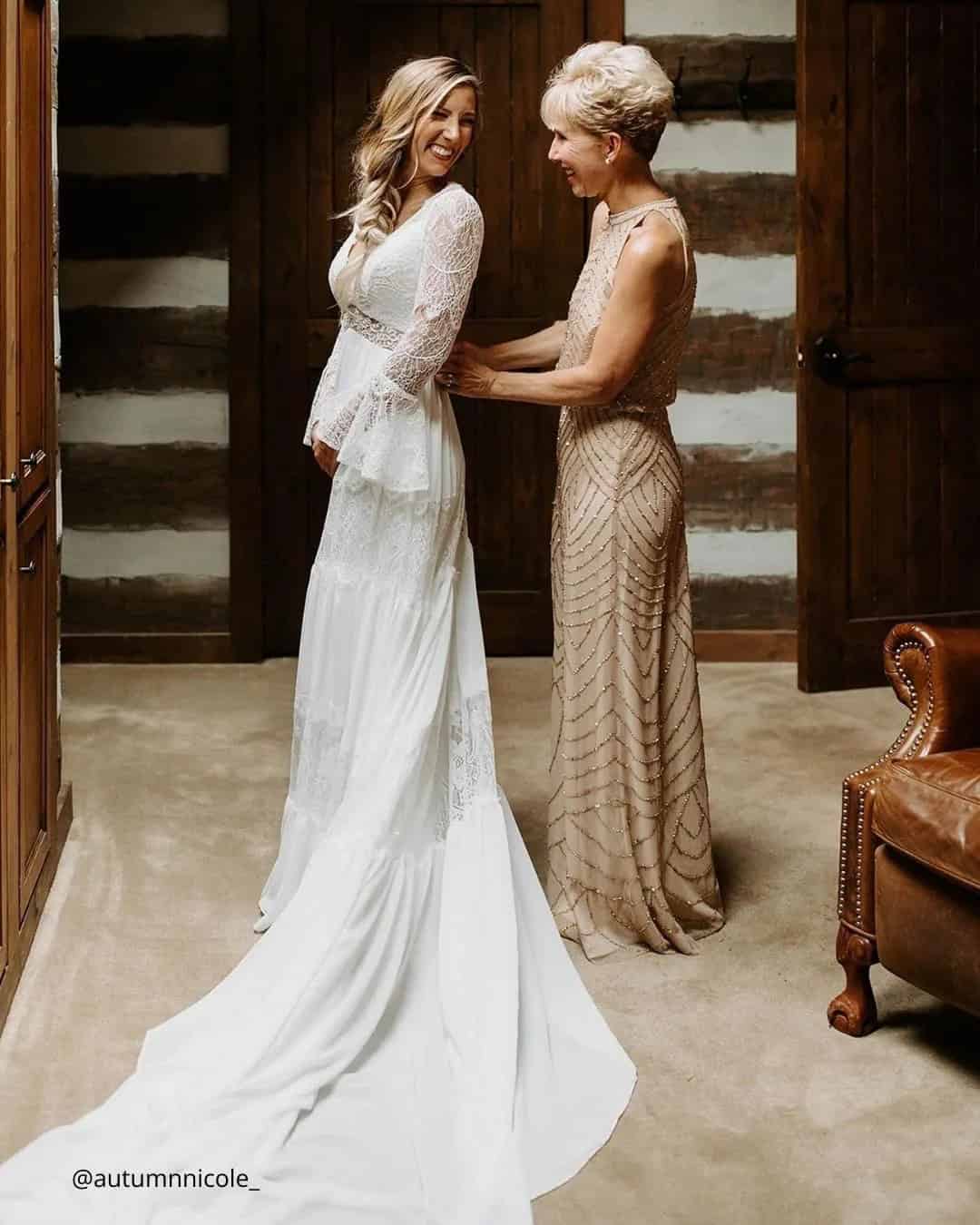 Bride with parents, individually and together