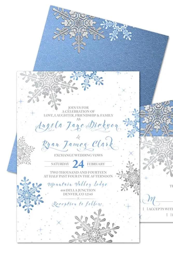 Elegant Winter Wedding Invitations