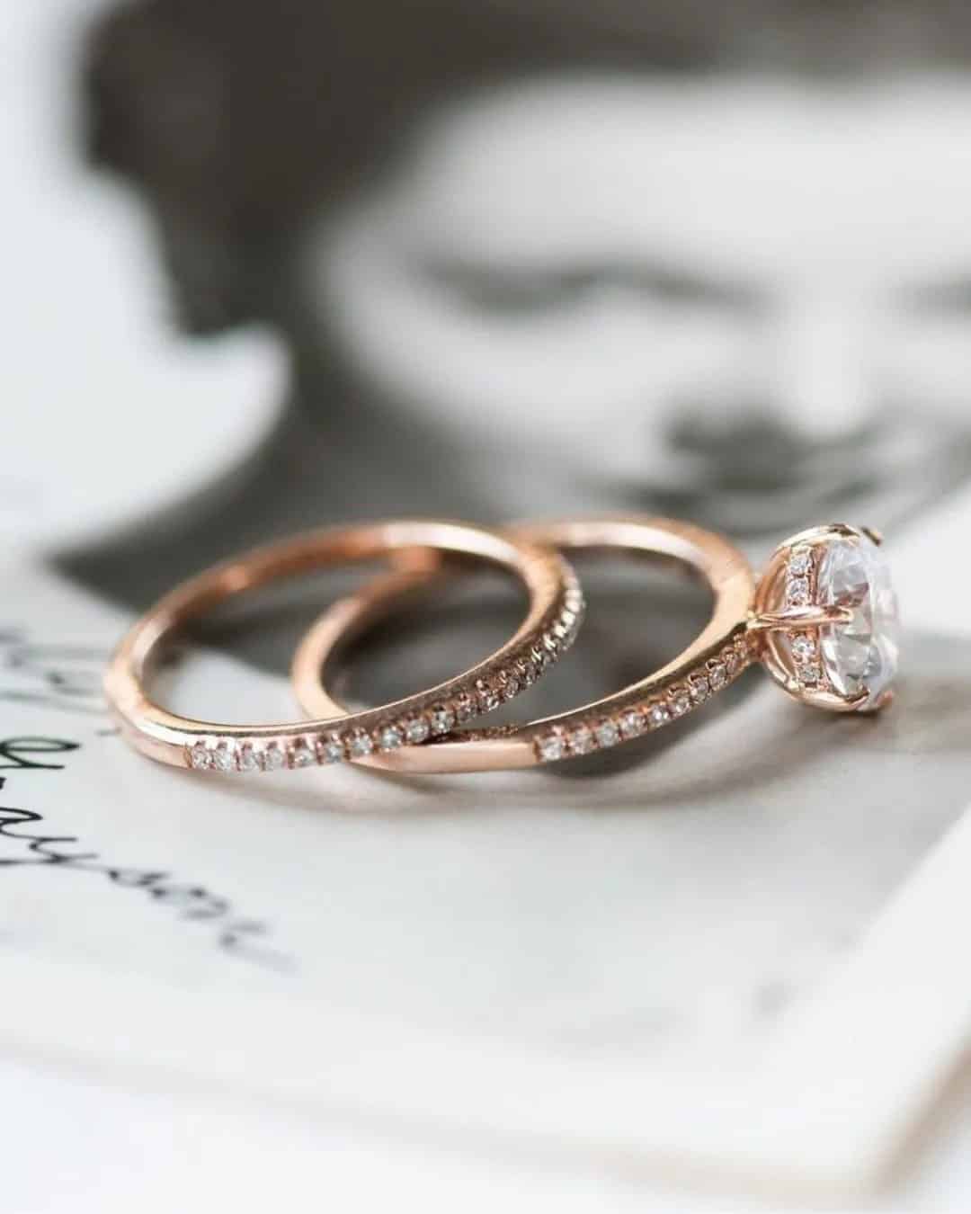 Vintage Beautiful Rings In Rose Gold