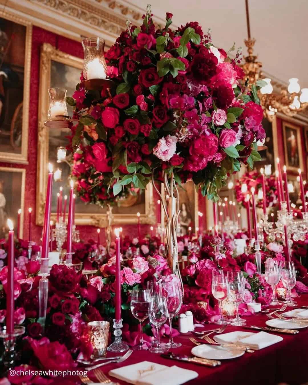 Valentine’s Day Wedding Centerpieces