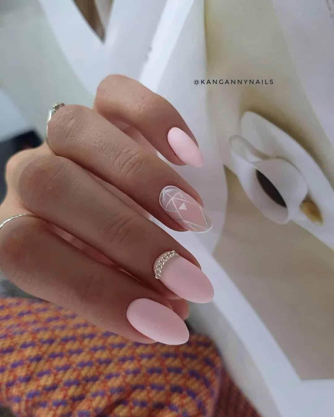 Bridal Nails in Pink