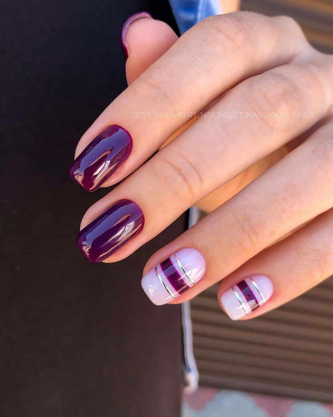 Burgundy And White