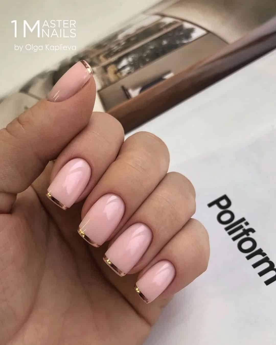 Elegant Rose Gold Nails