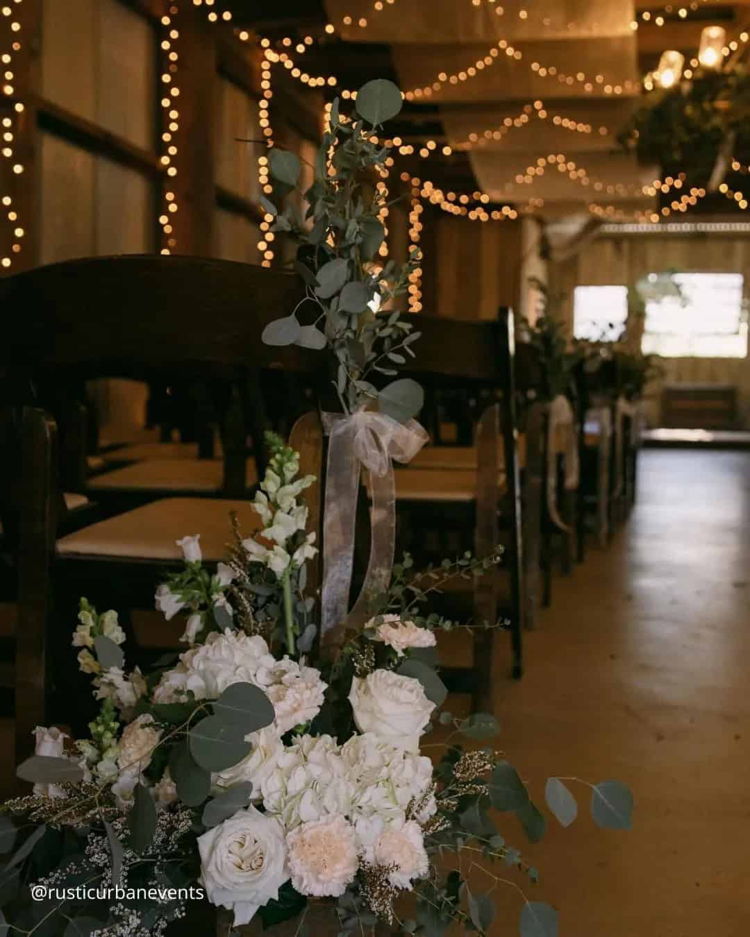 Ribbon Pew Bows Decor