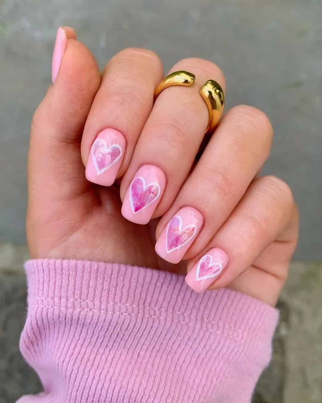 Pink Wedding Nails Pictures