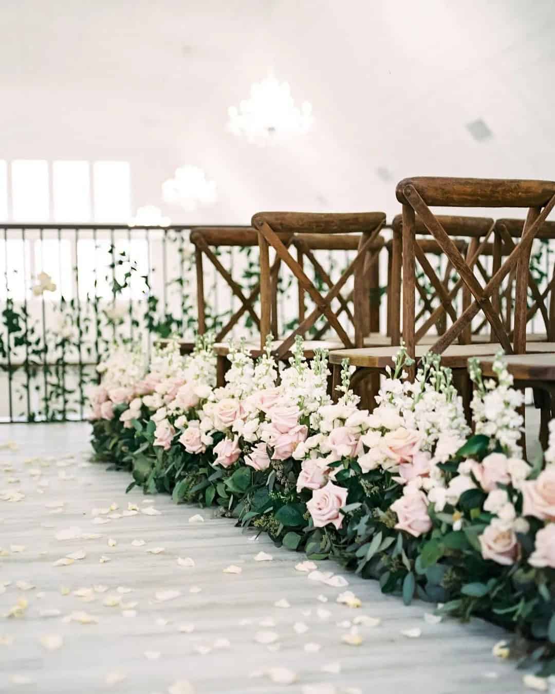 Rustic Wedding Aisle Decor