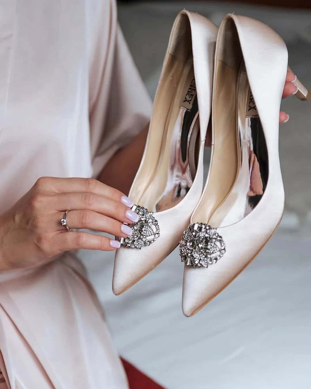 Satin Champagne Wedding Shoes