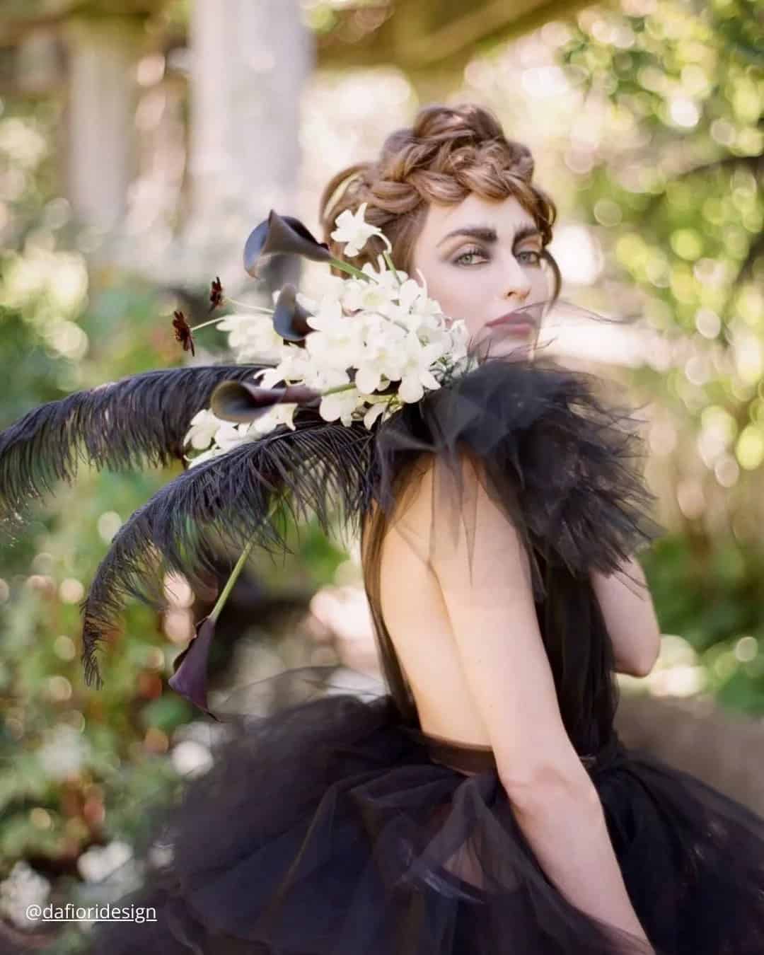 Black And White Wedding Bouquets