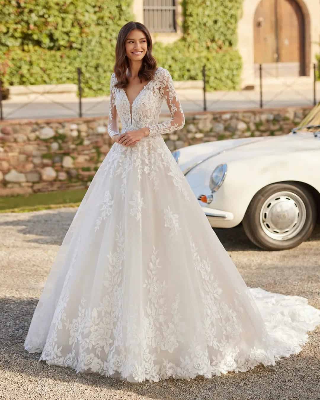 Lace Fall Wedding Dresses