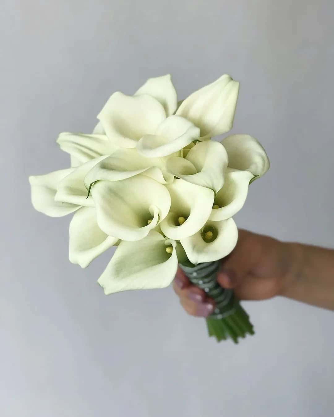 Single Stem Wedding Bouquets – Peonies & Calla Lilies