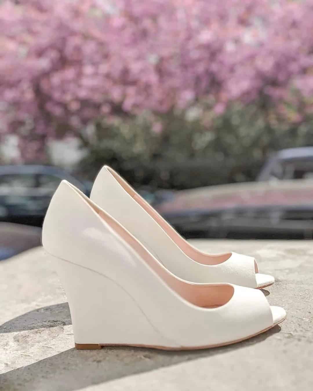 Simple Wedding Sandals Wedges