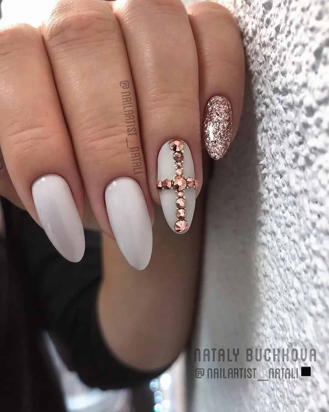 Nude Nails With Gems