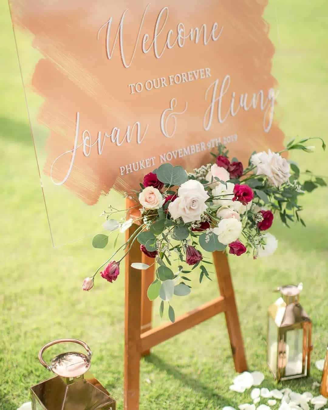 Rust Wedding Signs