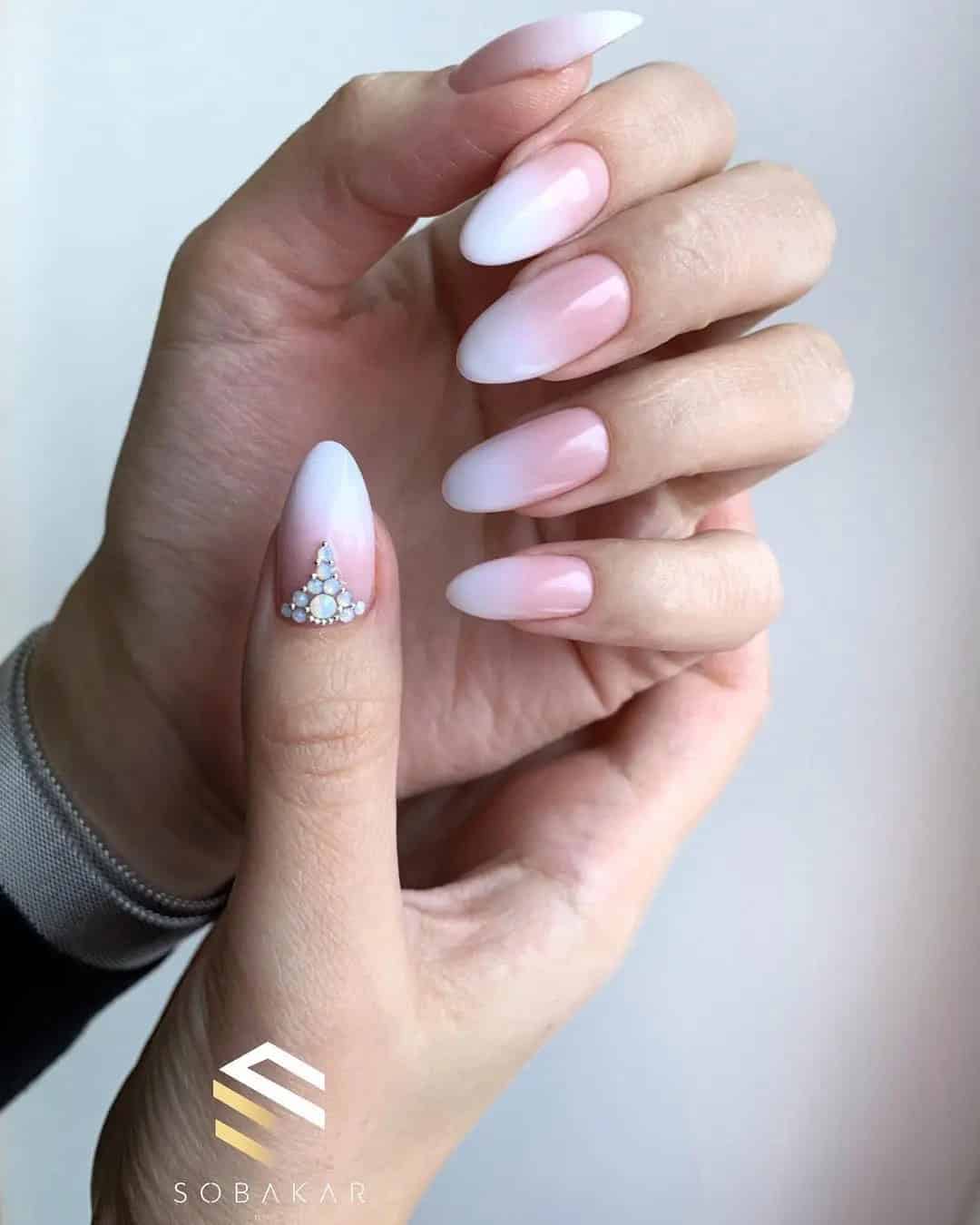 Ombre Nails For A Bride