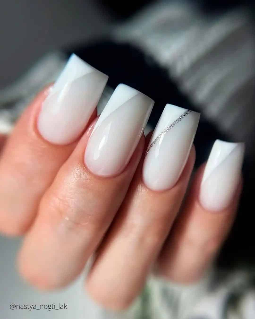 Coffin White Nail Designs