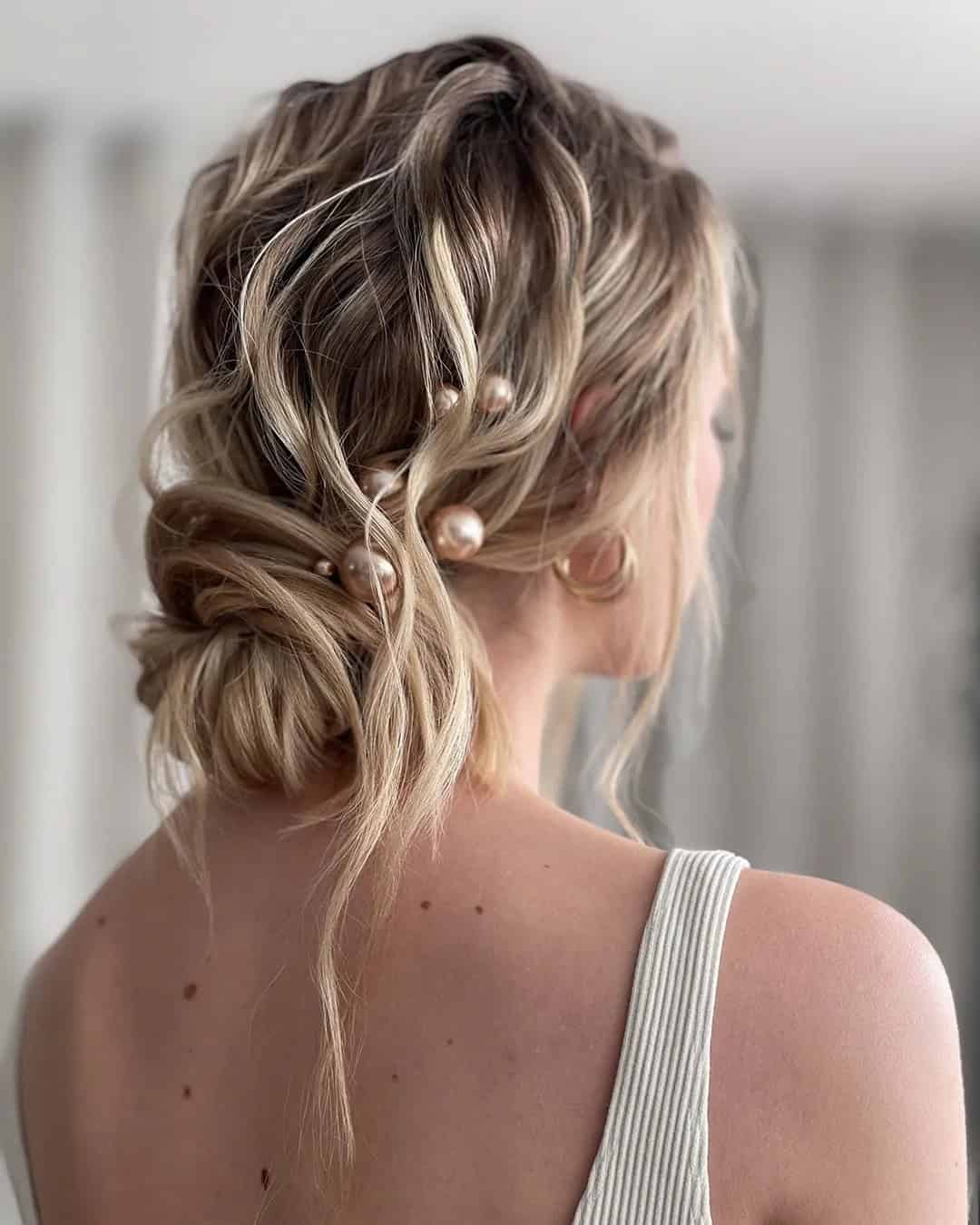 Messy Updos For Bohemian Brides