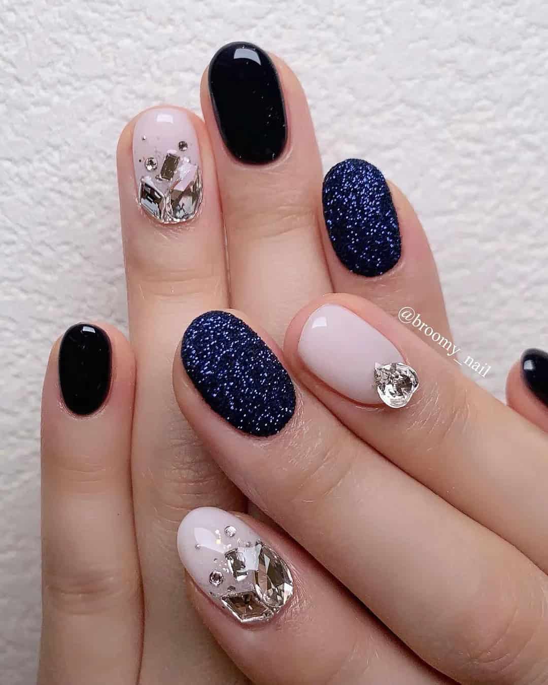 Dark Wedding Nails