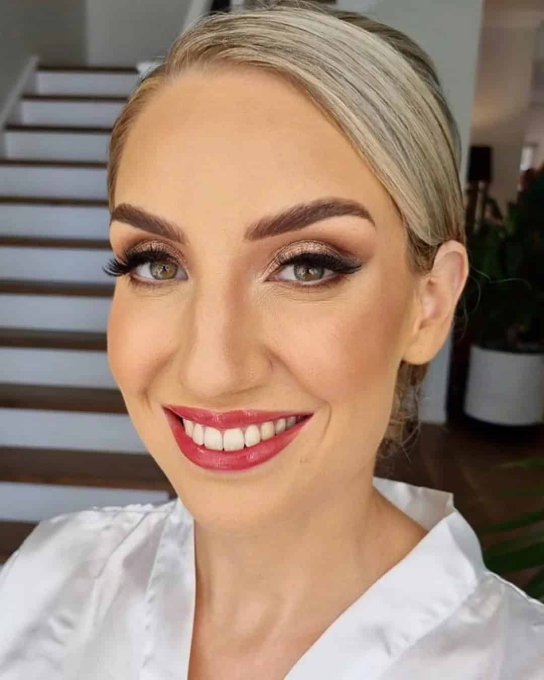 Red Lips Makeup For Mother Of The Bride