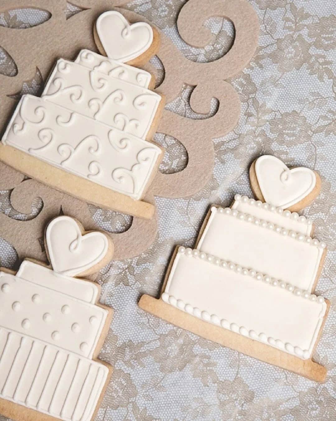 Wedding Cake Shaped Cookies