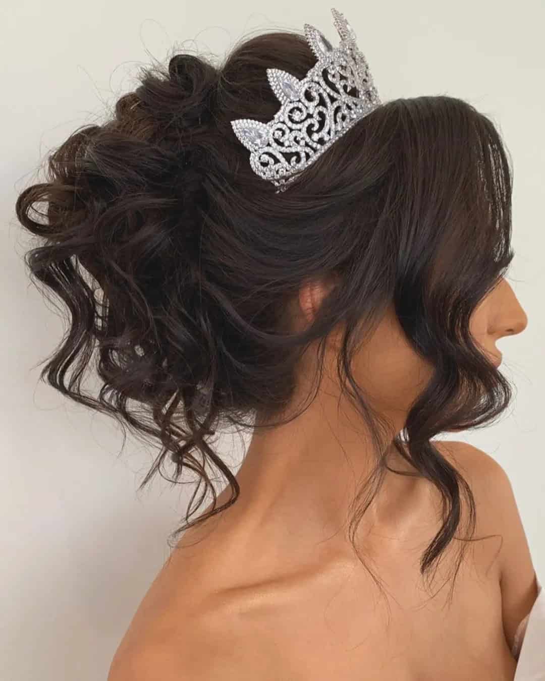 Princess Crown Wedding Hairstyles