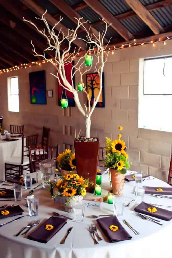 Sunflower Wedding Decor Ideas – Table Decor