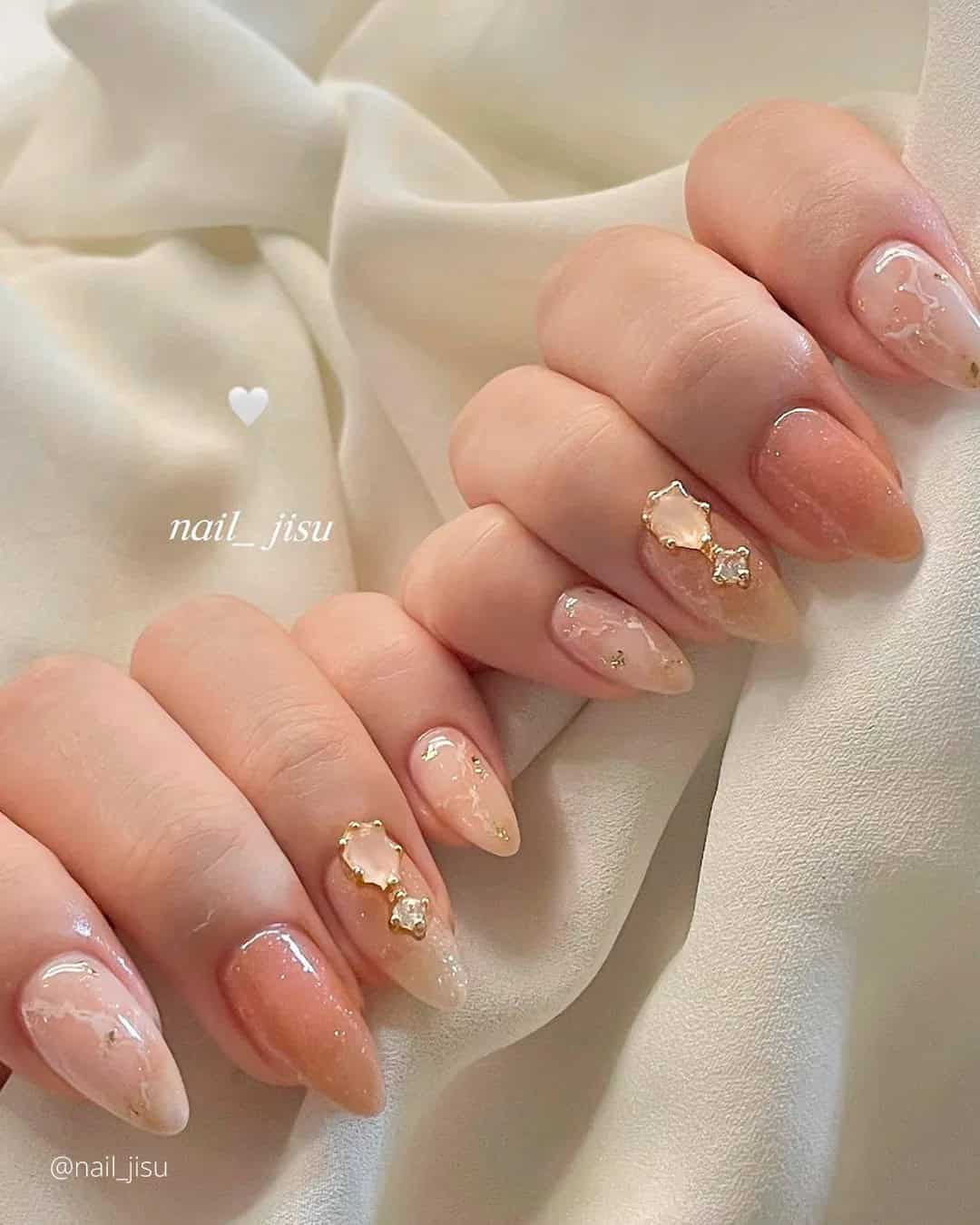 Cute Champagne Nail Designs