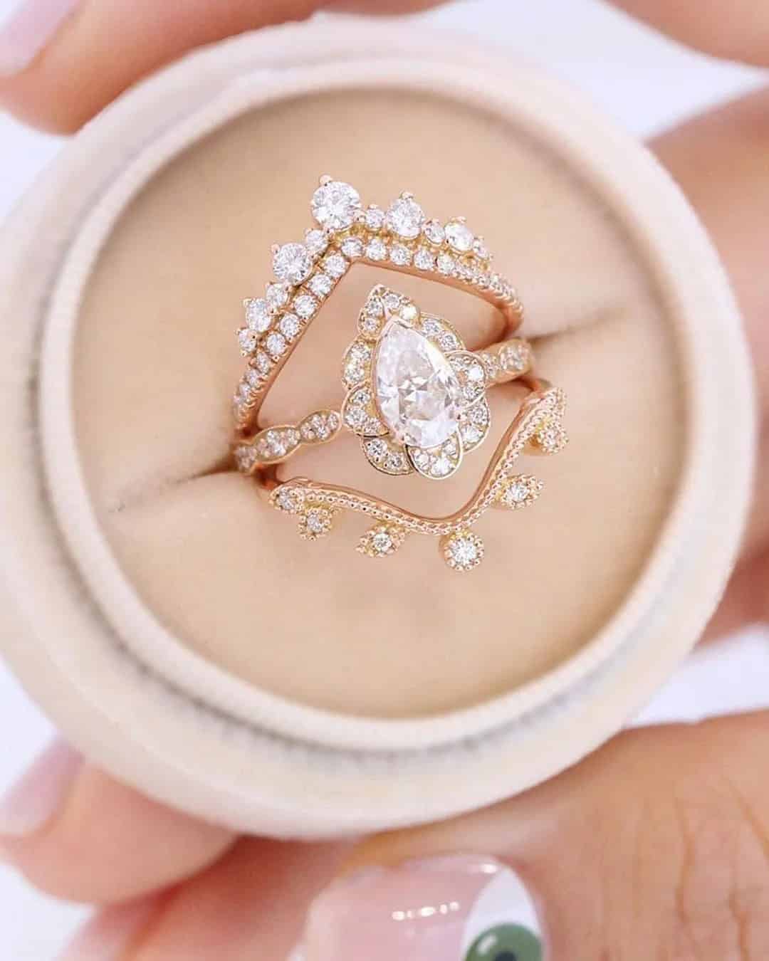 Rose Gold Vintage Bridal Sets