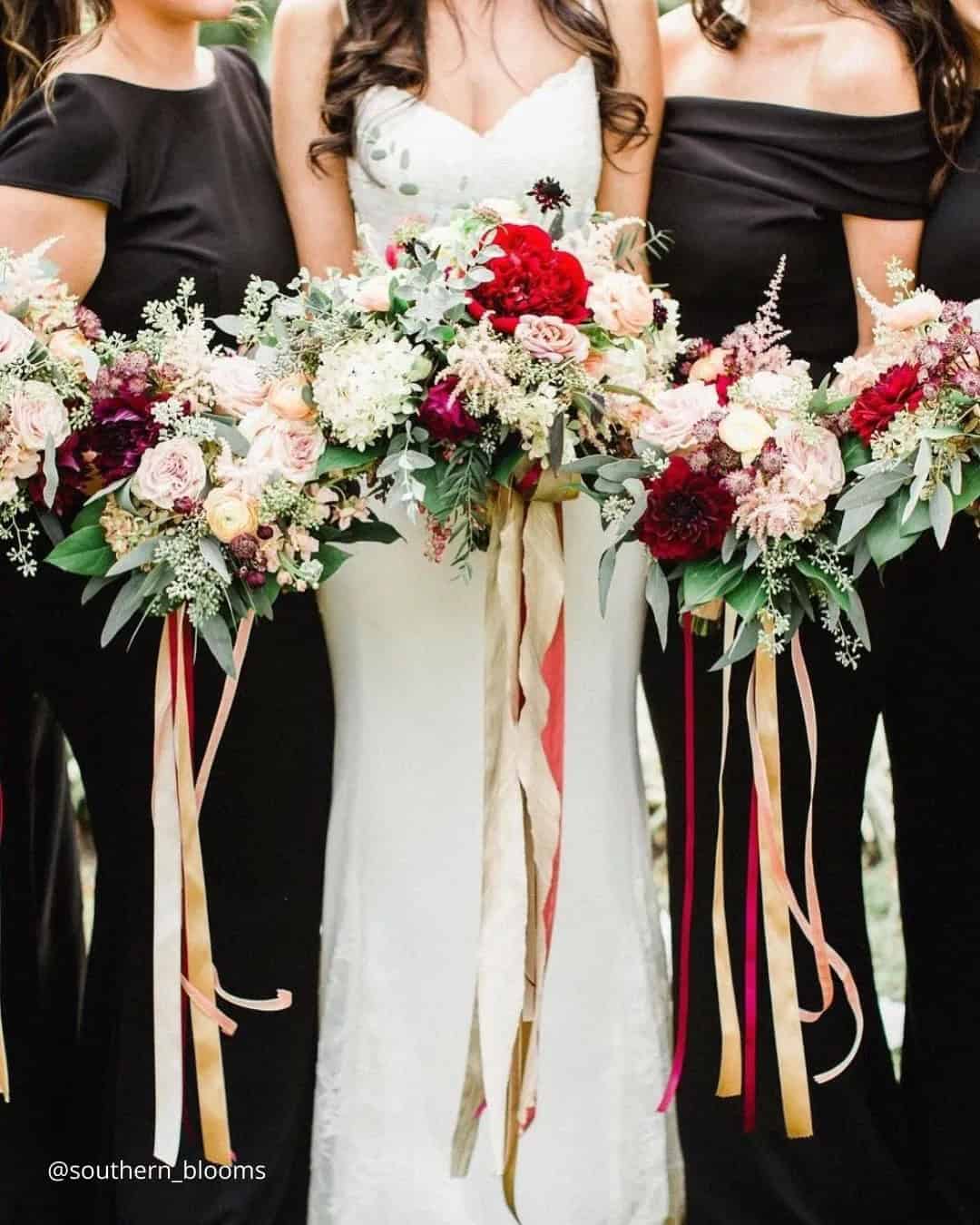 Passionate Red Flowers in Bouquets