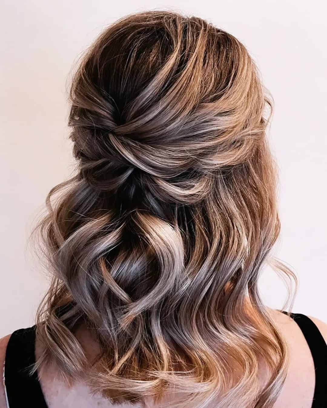 Half Up Wedding Hairstyles For Thin Hair