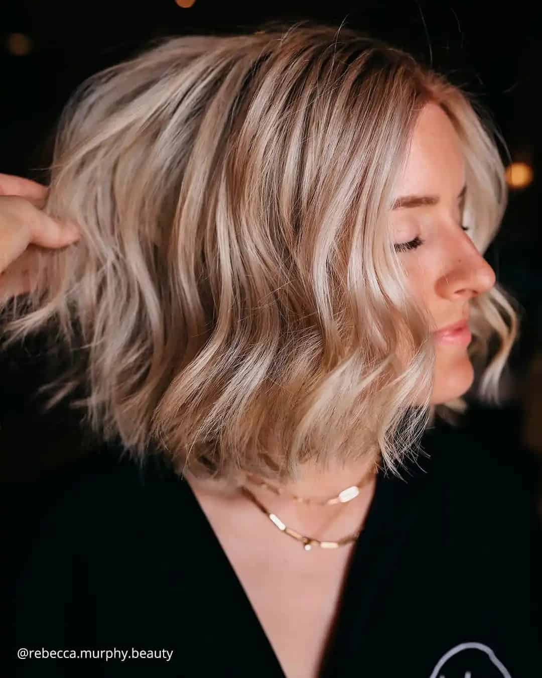 Wavy Lob For Wedding