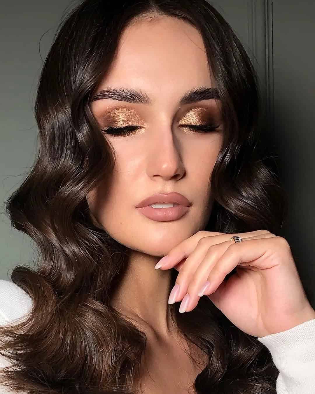 Bridal Makeup In Gold Tones