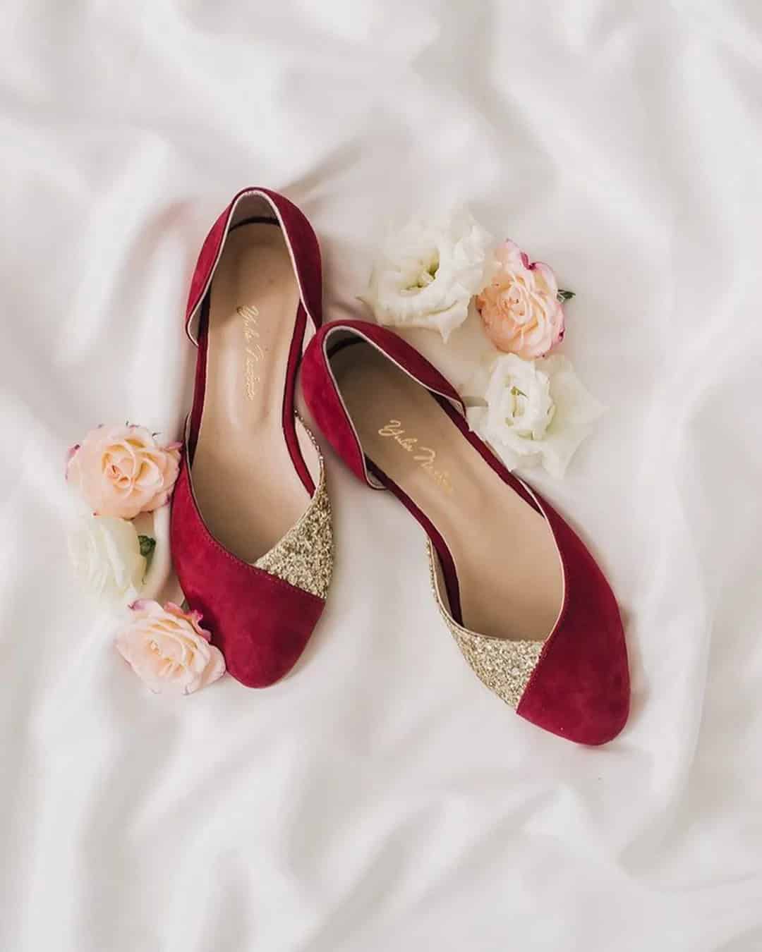 Comfortable Burgundy Wedding Shoes