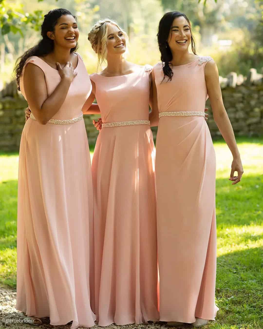 Best Blush Bridesmaid Dresses Long