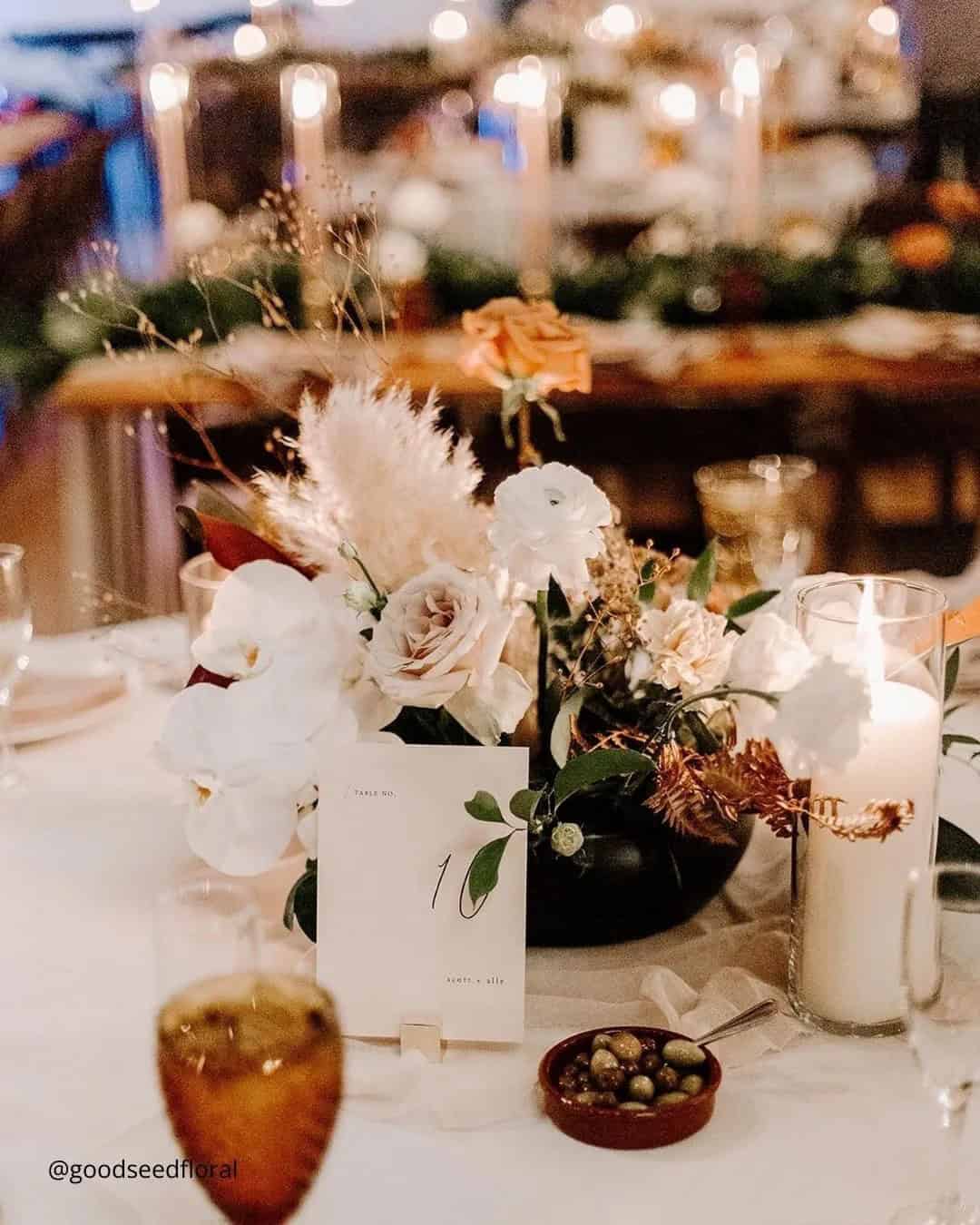 Black And White Flower Centerpieces