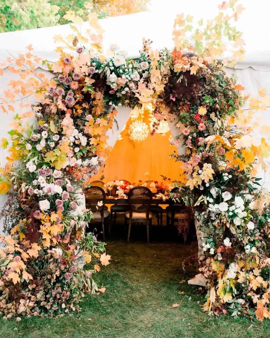 Arch Fall Wedding Decorations