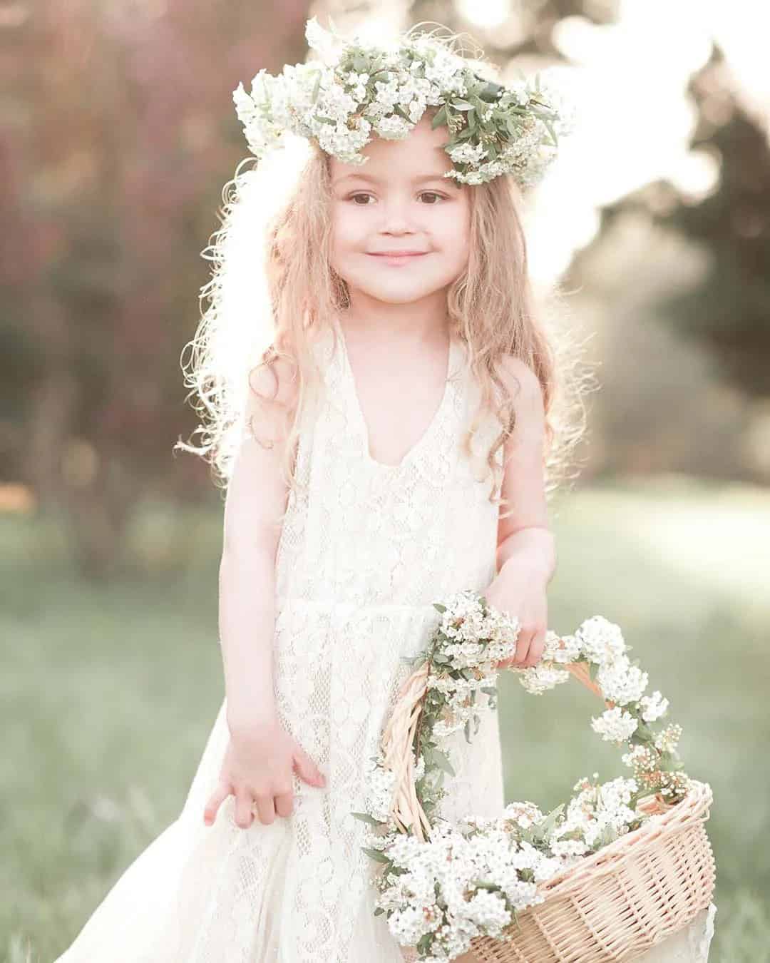 Artistic Flower Girl Photo Ideas