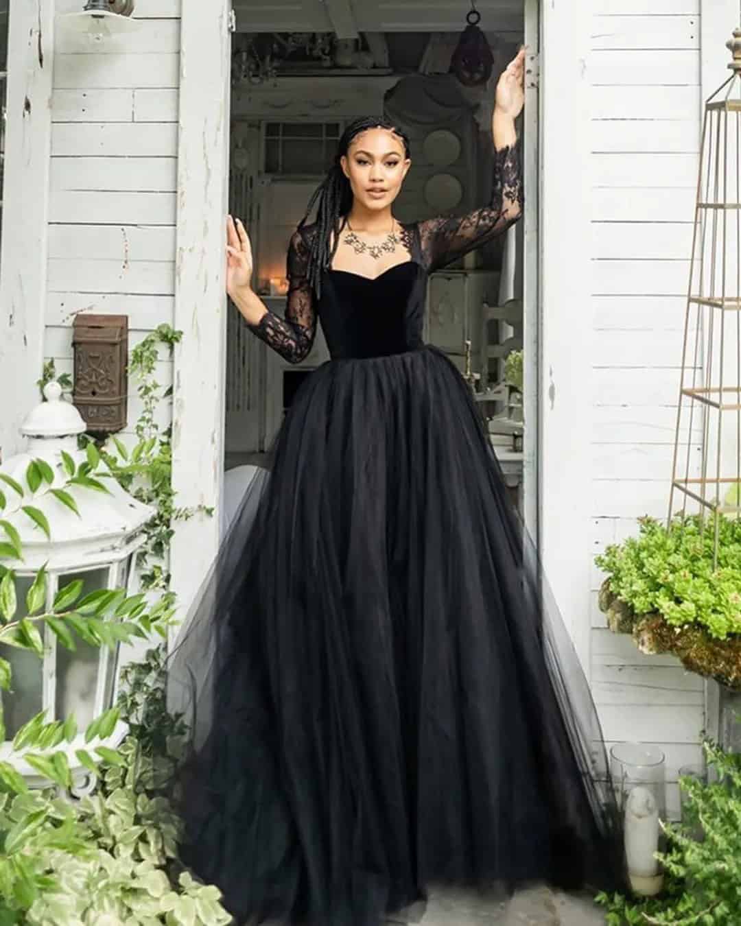 Princess Black Wedding Dresses