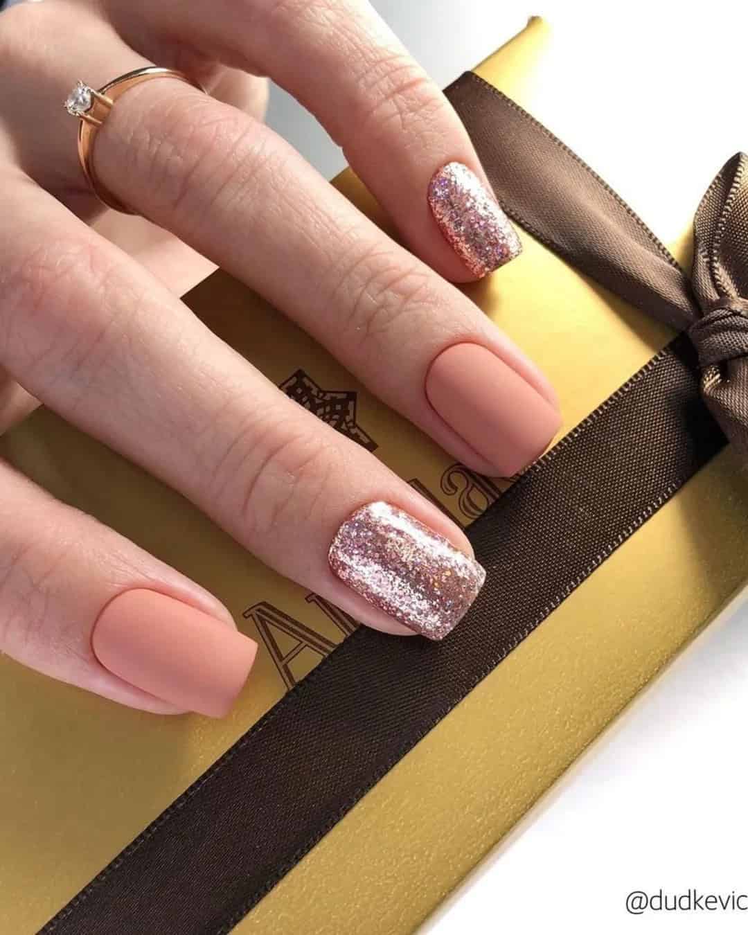 Rose Gold Nails For Guests