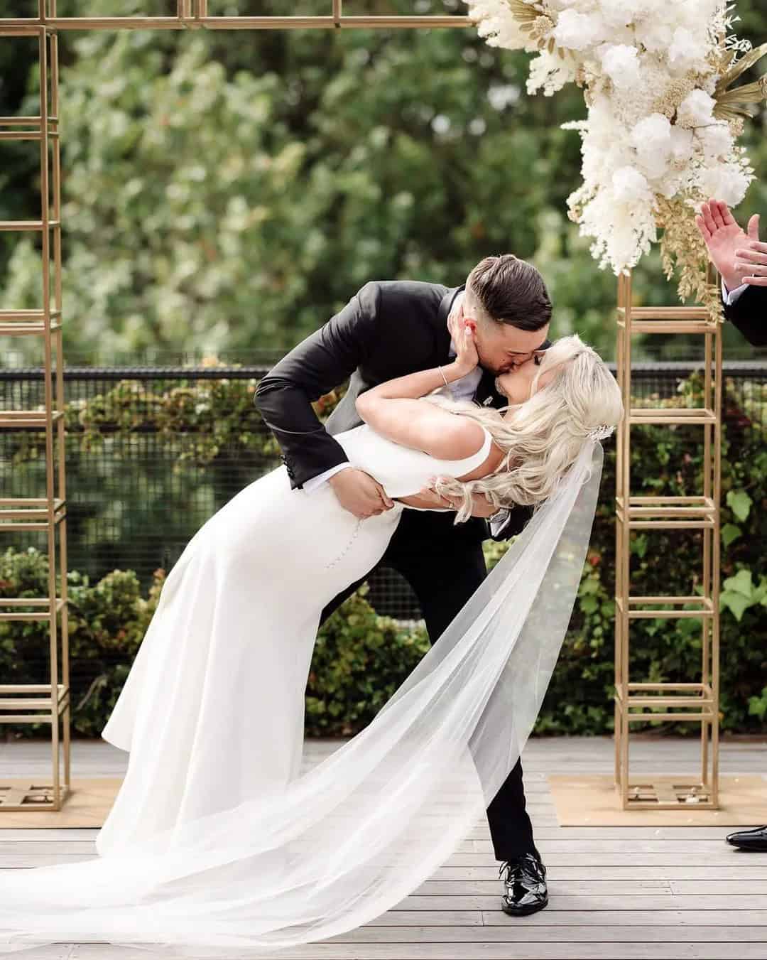 Tango-Style Wedding Kissing