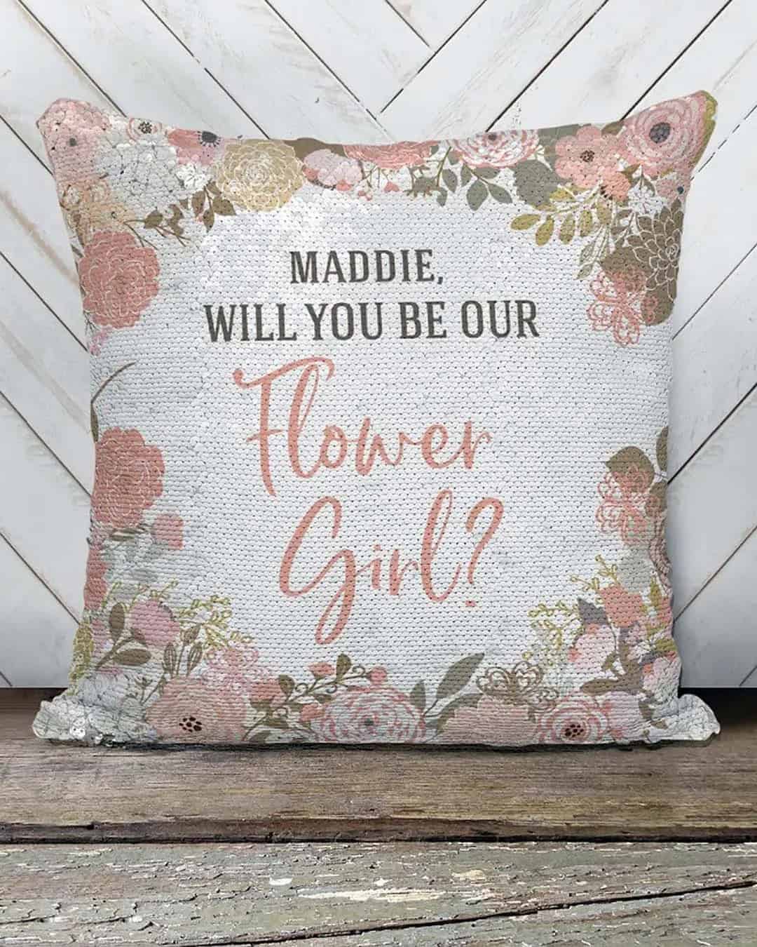 Flower Girl Proposal Pillow