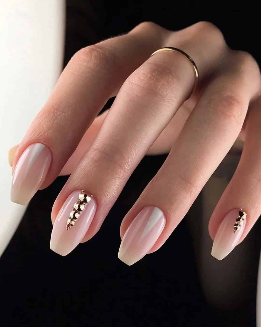 Manicure With Rhinestones