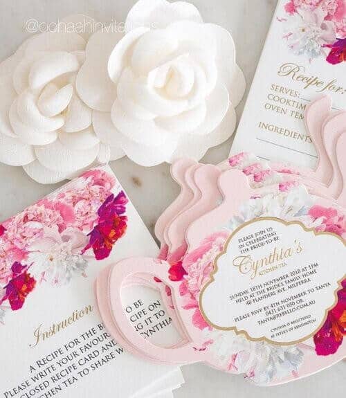 20 Tea Party-Themed Bridal Shower Invitations