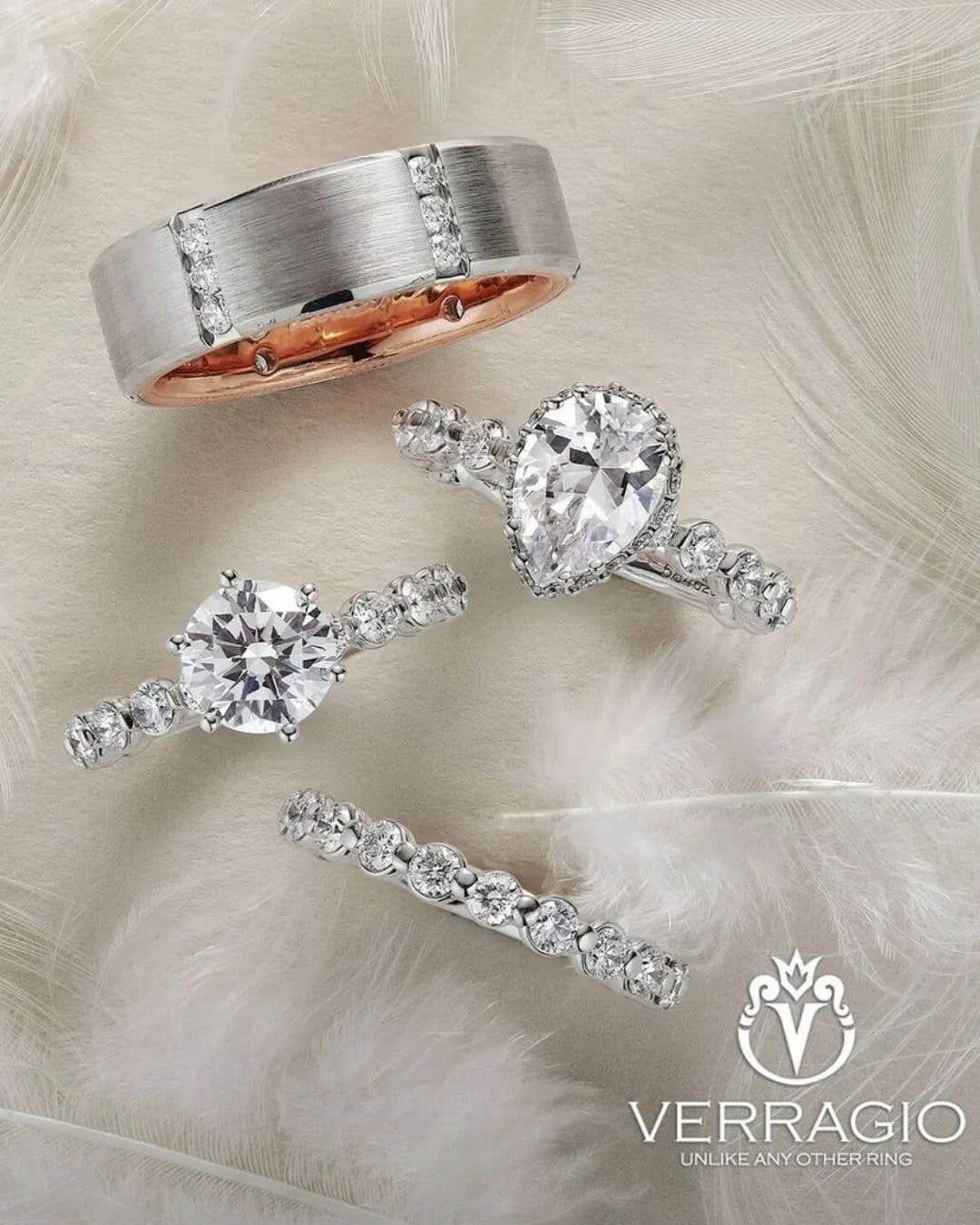 Modern Diamond Wedding Ring Sets