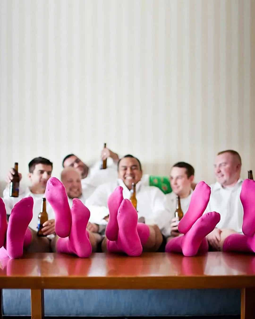 Groom With Groomsmen Before Ceremony