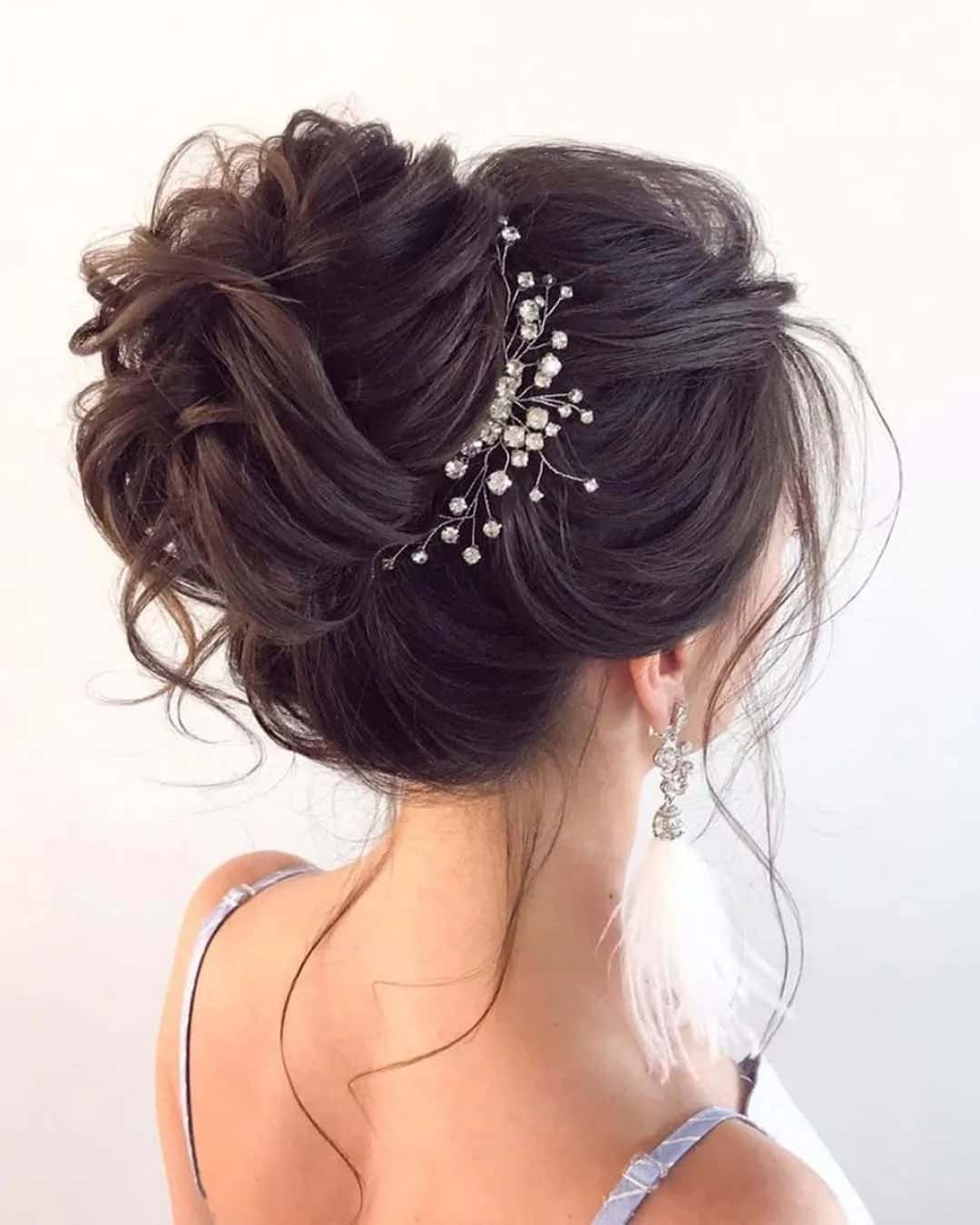 Voluminous High Bun For Short Hair