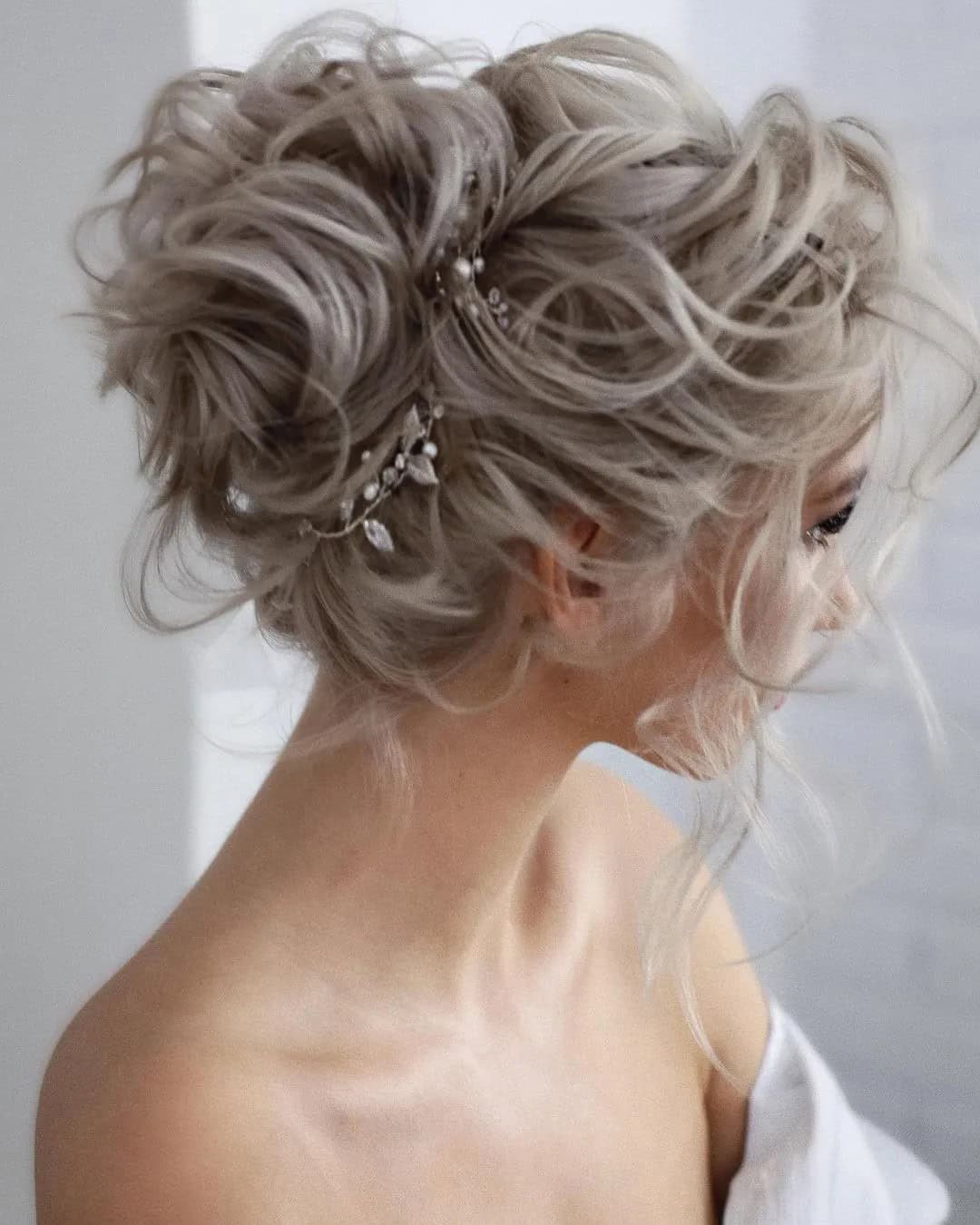 Relaxed Loose Updo Wedding Day