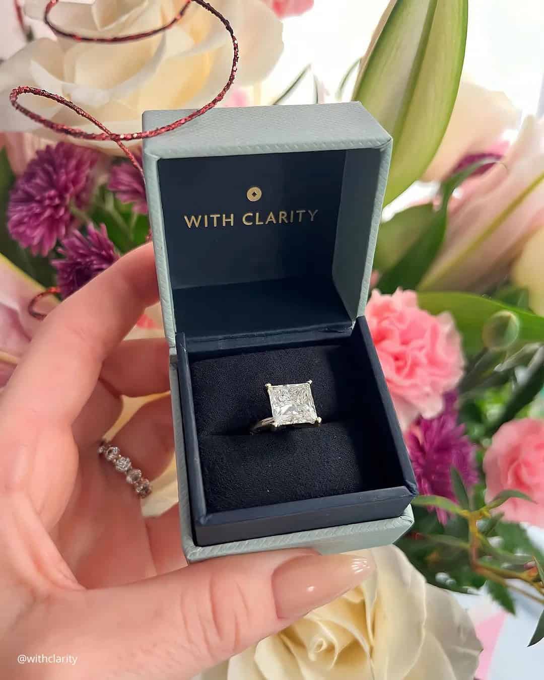 Simple Engagement Rings With Princess Cut Diamond